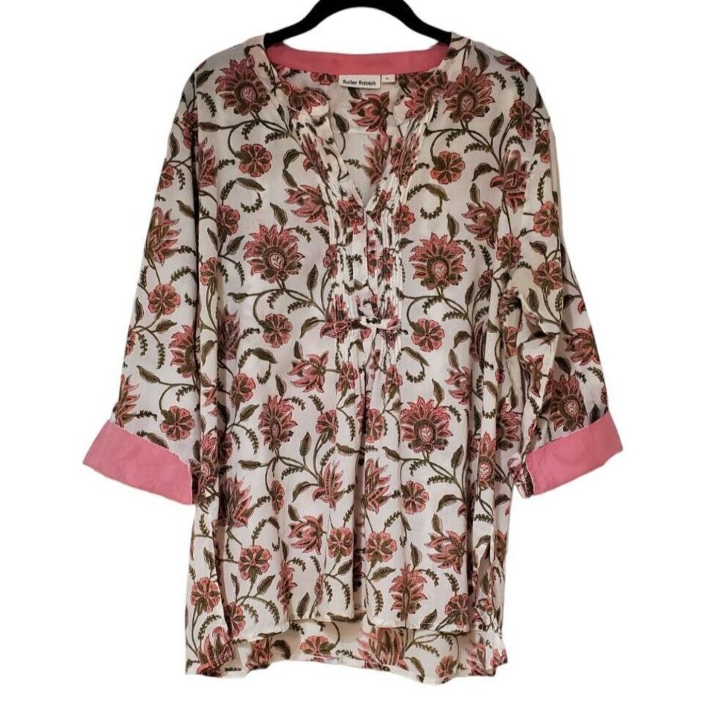 Roller Rabbit XL Floral 100% Cotton Top